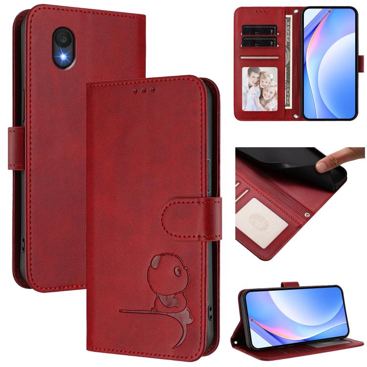 Litter Panda Embossing RFID Leather Phone Case with Lanyard, For TCL 50 XL / 50 XL NxtPaper 5G, For TCL 201, For TCL 50 XE, For TCL 50 SE / 40 NxtPaper 4G, For TCL 501 / Vodafone Smart M25, For TCL 505, For TCL 502, For TCL 40 SE                       ...