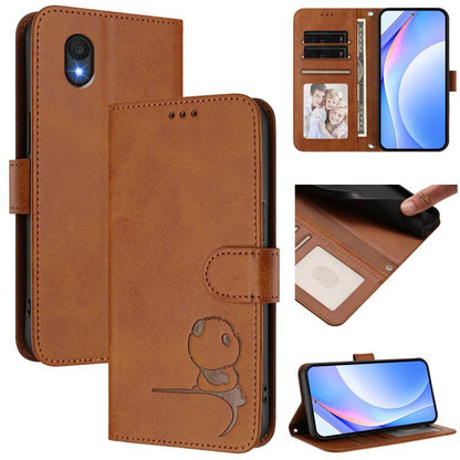 Litter Panda Embossing RFID Leather Phone Case with Lanyard, For TCL 50 XL / 50 XL NxtPaper 5G, For TCL 201, For TCL 50 XE, For TCL 50 SE / 40 NxtPaper 4G, For TCL 501 / Vodafone Smart M25, For TCL 505, For TCL 502, For TCL 40 SE                       ...