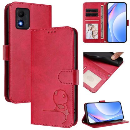 Litter Panda Embossing RFID Leather Phone Case with Lanyard, For TCL 50 XL / 50 XL NxtPaper 5G, For TCL 201, For TCL 50 XE, For TCL 50 SE / 40 NxtPaper 4G, For TCL 501 / Vodafone Smart M25, For TCL 505, For TCL 502, For TCL 40 SE                       ...