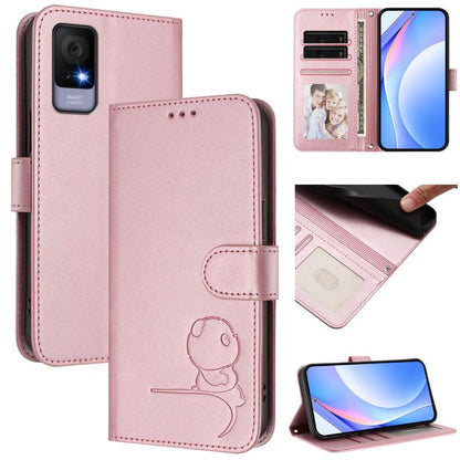 Litter Panda Embossing RFID Leather Phone Case with Lanyard, For TCL K70 Power 4G / K70 4G, For TCL Nxtpaper 70 Pro 5G, For TCL K32 / K33 5G, For TCL 60 SE NxtPaper, For TCL 30 Z / 30 LE T602DL, For TCL 40 XL / 40 T T608DL                              ...