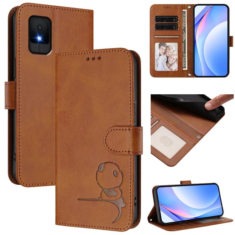 Litter Panda Embossing RFID Leather Phone Case with Lanyard, For TCL 50 XL / 50 XL NxtPaper 5G, For TCL 201, For TCL 50 XE, For TCL 50 SE / 40 NxtPaper 4G, For TCL 501 / Vodafone Smart M25, For TCL 505, For TCL 502, For TCL 40 SE                       ...
