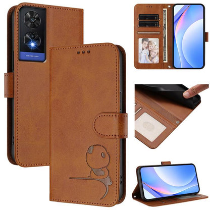 Litter Panda Embossing RFID Leather Phone Case with Lanyard, For TCL 50 XL / 50 XL NxtPaper 5G, For TCL 201, For TCL 50 XE, For TCL 50 SE / 40 NxtPaper 4G, For TCL 501 / Vodafone Smart M25, For TCL 505, For TCL 502, For TCL 40 SE                       ...
