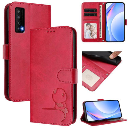 Litter Panda Embossing RFID Leather Phone Case with Lanyard, For TCL 50 XL / 50 XL NxtPaper 5G, For TCL 201, For TCL 50 XE, For TCL 50 SE / 40 NxtPaper 4G, For TCL 501 / Vodafone Smart M25, For TCL 505, For TCL 502, For TCL 40 SE                       ...
