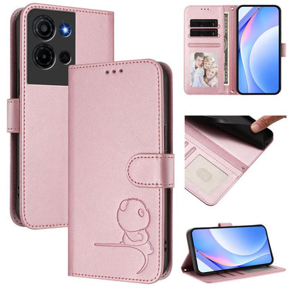 Litter Panda Embossing RFID Leather Phone Case with Lanyard, For TCL K70 Power 4G / K70 4G, For TCL Nxtpaper 70 Pro 5G, For TCL K32 / K33 5G, For TCL 60 SE NxtPaper, For TCL 30 Z / 30 LE T602DL, For TCL 40 XL / 40 T T608DL                              ...
