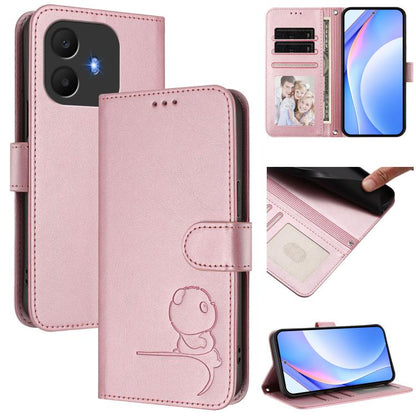Litter Panda Embossing RFID Leather Phone Case with Lanyard, For TCL K70 Power 4G / K70 4G, For TCL Nxtpaper 70 Pro 5G, For TCL K32 / K33 5G, For TCL 60 SE NxtPaper, For TCL 30 Z / 30 LE T602DL, For TCL 40 XL / 40 T T608DL                              ...