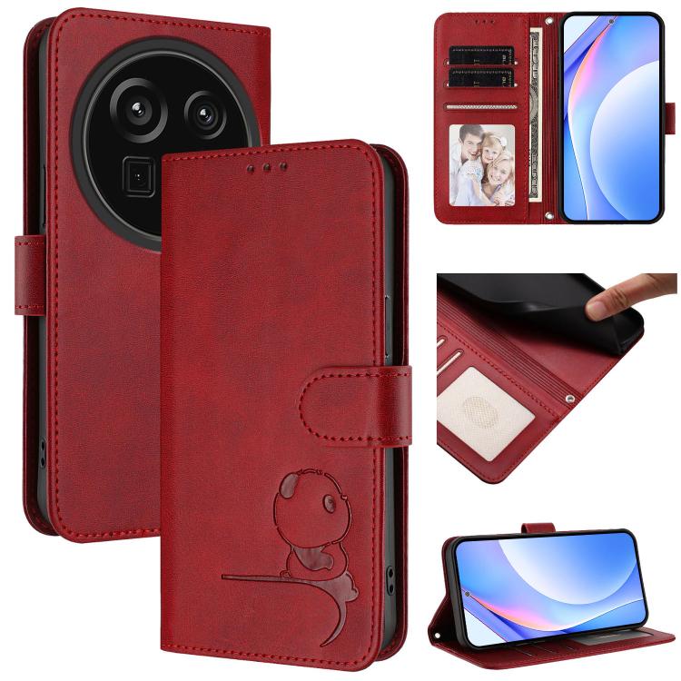 Litter Panda Embossing RFID Leather Phone Case with Lanyard, For Sharp Aquos wish6, For Sharp Aquos R11, For Sharp Aquos Sense10, For Sharp Aquos R10, For Sharp Aquos wish5, For Sharp Aquos Sense9 Plus, For Sharp Aquos Sense9                           ...