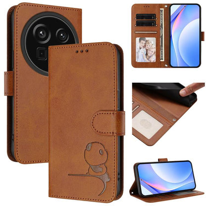 Litter Panda Embossing RFID Leather Phone Case with Lanyard, For Sharp Aquos wish6, For Sharp Aquos R11, For Sharp Aquos Sense10, For Sharp Aquos R10, For Sharp Aquos wish5, For Sharp Aquos Sense9 Plus, For Sharp Aquos Sense9                           ...