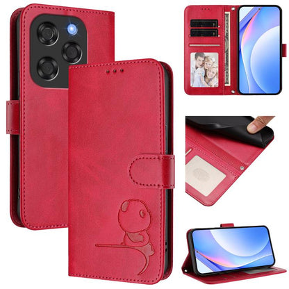 Litter Panda Embossing RFID Leather Phone Case with Lanyard, For Coolpad C16, For Coolpad X100, For Coolpad Cool 40i