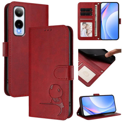 Litter Panda Embossing RFID Leather Phone Case with Lanyard, For Cricket Icon Plus 2026, For Cricket Magic 2 5G, For Cricket Debut S3, For Cricket Icon 6, For Cricket Outlast 5G 2024