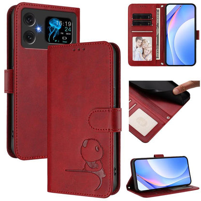 Litter Panda Embossing RFID Leather Phone Case with Lanyard, For Cubot A40, For Cubot P90, For Cubot A30, For Cubot A20, For Cubot Max 5, For Cubot A10, For Cubot Note 40, For Cubot P50
