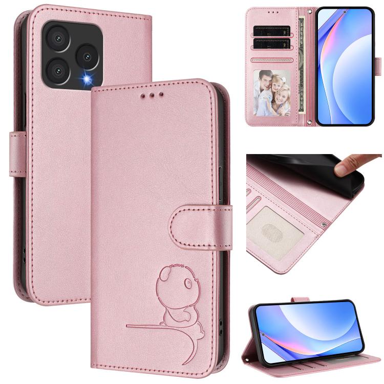 Litter Panda Embossing RFID Leather Phone Case with Lanyard, For Cubot A40, For Cubot P90, For Cubot A30, For Cubot A20, For Cubot Max 5, For Cubot A10, For Cubot Note 40, For Cubot P50