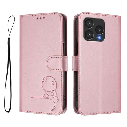 Litter Panda Embossing RFID Leather Phone Case with Lanyard, For Cubot A40, For Cubot P90, For Cubot A30, For Cubot A20, For Cubot Max 5, For Cubot A10, For Cubot Note 40, For Cubot P50