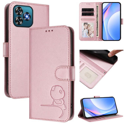Litter Panda Embossing RFID Leather Phone Case with Lanyard, For Oukitel C59 / C59 Pro, For Oukitel C58 / C58 Pro, For Oukitel C57S / C57 Pro / C57 / BLU J12, For Oukitel C53, For Oukitel C50, For Oukitel C37, For Oukitel C51, For Oukitel C38          ...
