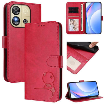Litter Panda Embossing RFID Leather Phone Case with Lanyard, For Oukitel C59 / C59 Pro, For Oukitel C58 / C58 Pro, For Oukitel C57S / C57 Pro / C57 / BLU J12, For Oukitel C53, For Oukitel C50, For Oukitel C37, For Oukitel C51, For Oukitel C38          ...