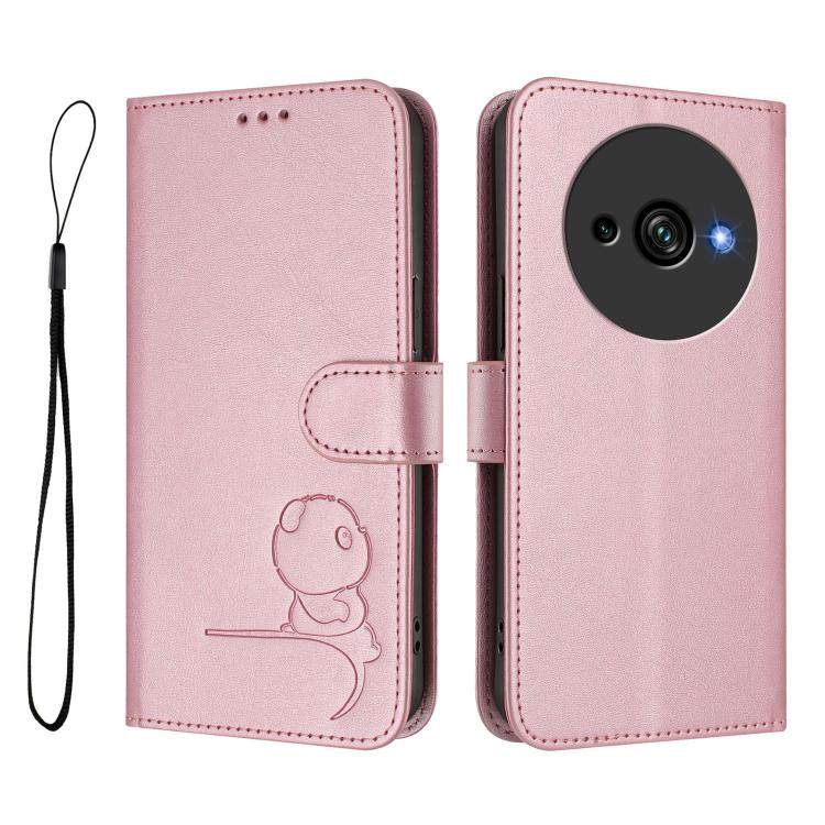 Litter Panda Embossing RFID Leather Phone Case with Lanyard, For Oukitel C59 / C59 Pro, For Oukitel C58 / C58 Pro, For Oukitel C57S / C57 Pro / C57 / BLU J12, For Oukitel C53, For Oukitel C50, For Oukitel C37, For Oukitel C51, For Oukitel C38          ...