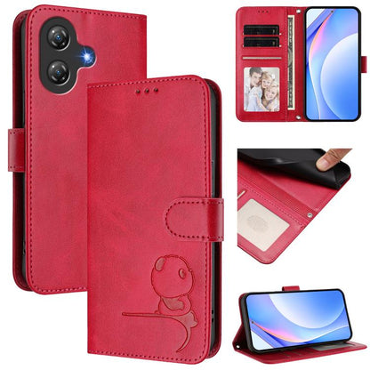 Litter Panda Embossing RFID Leather Phone Case with Lanyard, For Ulefone Note 21, For Ulefone Note 18 Ultra / 18 Pro, For Ulefone Note 20 Pro, For Ulefone Note 19, For Ulefone Note 17 Pro, For Ulefone Note 16 Pro, For Ulefone Note 14