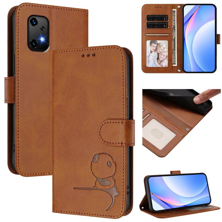 Litter Panda Embossing RFID Leather Phone Case with Lanyard, For UMIDIGI G100x 5G / 4G, For UMIDIGI G100 Pro, For UMIDIGI G100, For UMIDIGI Note 100, For UMIDIGI Note 90, For UMIDIGI A15 / A15C / A15T, For UMIDIGI G9 5G / Note 9 5G, For UMIDIGI Bison X...