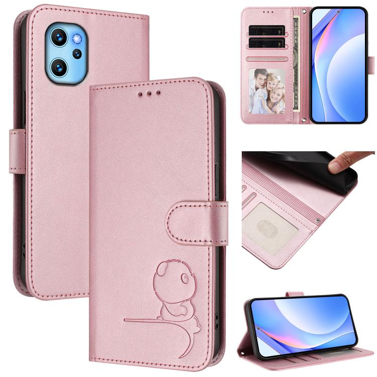 Litter Panda Embossing RFID Leather Phone Case with Lanyard, For UMIDIGI G100x 5G / 4G, For UMIDIGI G100 Pro, For UMIDIGI G100, For UMIDIGI Note 100, For UMIDIGI Note 90, For UMIDIGI A15 / A15C / A15T, For UMIDIGI G9 5G / Note 9 5G, For UMIDIGI Bison X...