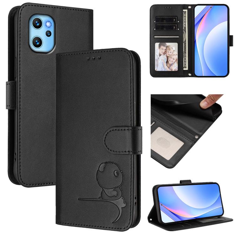 Litter Panda Embossing RFID Leather Phone Case with Lanyard, For UMIDIGI G100x 5G / 4G, For UMIDIGI G100 Pro, For UMIDIGI G100, For UMIDIGI Note 100, For UMIDIGI Note 90, For UMIDIGI A15 / A15C / A15T, For UMIDIGI G9 5G / Note 9 5G, For UMIDIGI Bison X...