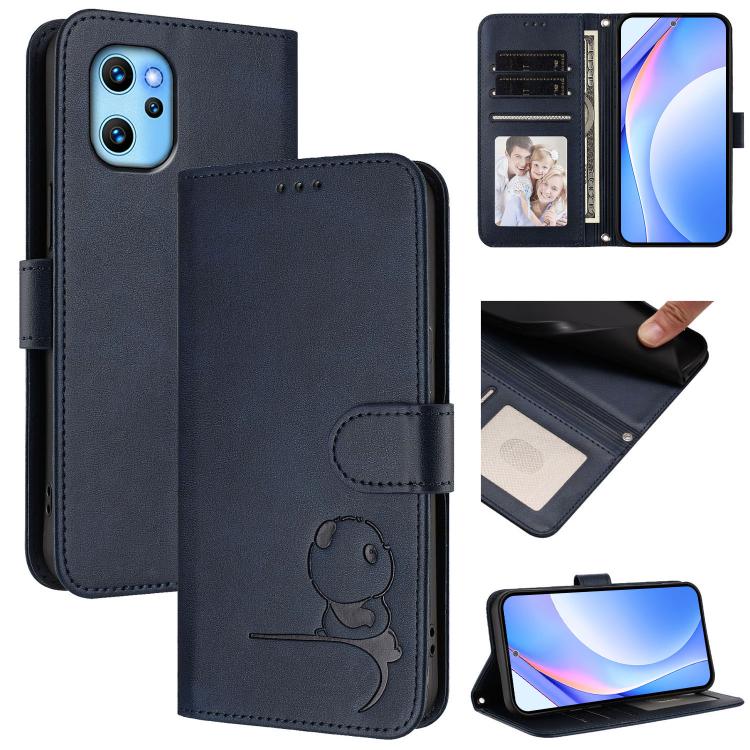 Litter Panda Embossing RFID Leather Phone Case with Lanyard, For UMIDIGI G100x 5G / 4G, For UMIDIGI G100 Pro, For UMIDIGI G100, For UMIDIGI Note 100, For UMIDIGI Note 90, For UMIDIGI A15 / A15C / A15T, For UMIDIGI G9 5G / Note 9 5G, For UMIDIGI Bison X...