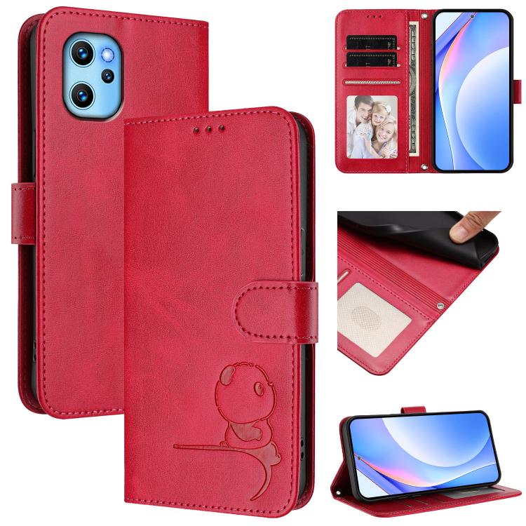 Litter Panda Embossing RFID Leather Phone Case with Lanyard, For UMIDIGI G100x 5G / 4G, For UMIDIGI G100 Pro, For UMIDIGI G100, For UMIDIGI Note 100, For UMIDIGI Note 90, For UMIDIGI A15 / A15C / A15T, For UMIDIGI G9 5G / Note 9 5G, For UMIDIGI Bison X...