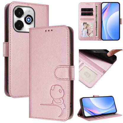 Litter Panda Embossing RFID Leather Phone Case with Lanyard, For UMIDIGI G100x 5G / 4G, For UMIDIGI G100 Pro, For UMIDIGI G100, For UMIDIGI Note 100, For UMIDIGI Note 90, For UMIDIGI A15 / A15C / A15T, For UMIDIGI G9 5G / Note 9 5G, For UMIDIGI Bison X...