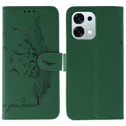 Feather Pattern Litchi Texture Leather Phone Case, For OPPO Find X9, For OPPO A6 Pro 5G, For OPPO Find X9 Pro, For OPPO A5 Pro 5G Global