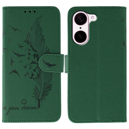 Feather Pattern Litchi Texture Leather Phone Case, For OnePlus Ace 6, For OnePlus 15, For OnePlus Nord 5, For OnePlus Nord CE5