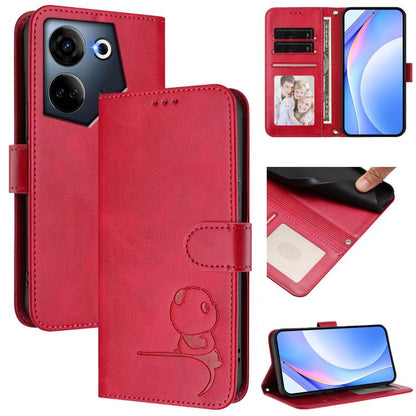 Litter Panda Embossing RFID Leather Phone Case with Lanyard, For Tecno Camon 20 / 20 Pro 4G, For Tecno Spark 10 5G, For Tecno Spark 10C / 10 4G, For Tecno Spark 10 Pro 4G / K17 4G, For Tecno Camon 19 / 19 Pro 5G, For Tecno Pova 4 Pro, For Tecno Pova 4 ...