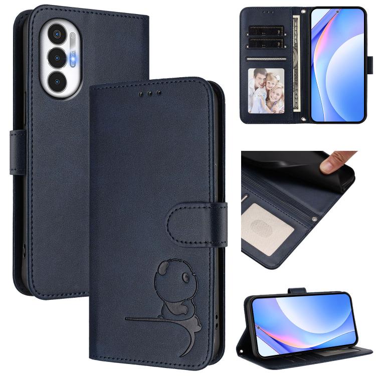 Litter Panda Embossing RFID Leather Phone Case with Lanyard, For Tecno Camon 20 / 20 Pro 4G, For Tecno Spark 10 5G, For Tecno Spark 10C / 10 4G, For Tecno Spark 10 Pro 4G / K17 4G, For Tecno Camon 19 / 19 Pro 5G, For Tecno Pova 4 Pro, For Tecno Pova 4 ...
