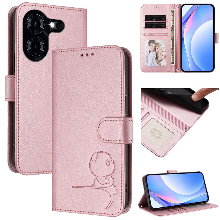 Litter Panda Embossing RFID Leather Phone Case with Lanyard, For Tecno Spark 20 Pro 5G, For Tecno Pop 6C / itel A18, For Tecno Spark 10 Pro Magic, For Tecno Pova 6 4G, For Tecno Pova 6 5G / Pova 6 Pro 5G, For Tecno Camon 30 Pro 5G                      ...