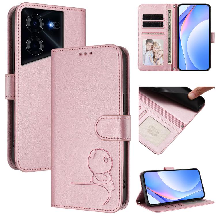 Litter Panda Embossing RFID Leather Phone Case with Lanyard, For Tecno Spark 20 Pro 5G, For Tecno Pop 6C / itel A18, For Tecno Spark 10 Pro Magic, For Tecno Pova 6 4G, For Tecno Pova 6 5G / Pova 6 Pro 5G, For Tecno Camon 30 Pro 5G                      ...