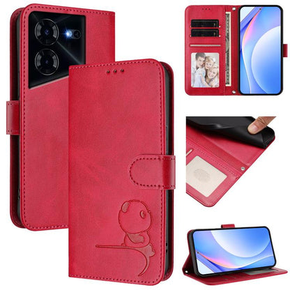 Litter Panda Embossing RFID Leather Phone Case with Lanyard, For Tecno Spark 20 Pro 5G, For Tecno Pop 6C / itel A18, For Tecno Spark 10 Pro Magic, For Tecno Pova 6 4G, For Tecno Pova 6 5G / Pova 6 Pro 5G, For Tecno Camon 30 Pro 5G                      ...