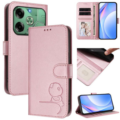 Litter Panda Embossing RFID Leather Phone Case with Lanyard, For Tecno Spark 20 Pro 5G, For Tecno Pop 6C / itel A18, For Tecno Spark 10 Pro Magic, For Tecno Pova 6 4G, For Tecno Pova 6 5G / Pova 6 Pro 5G, For Tecno Camon 30 Pro 5G                      ...