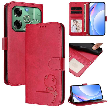 Litter Panda Embossing RFID Leather Phone Case with Lanyard, For Tecno Spark 20 Pro 5G, For Tecno Pop 6C / itel A18, For Tecno Spark 10 Pro Magic, For Tecno Pova 6 4G, For Tecno Pova 6 5G / Pova 6 Pro 5G, For Tecno Camon 30 Pro 5G                      ...