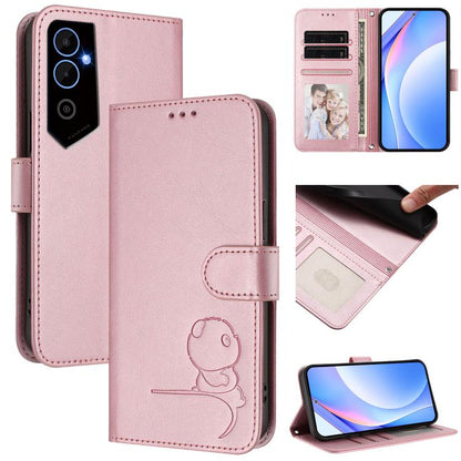Litter Panda Embossing RFID Leather Phone Case with Lanyard, For Tecno Camon 20 / 20 Pro 4G, For Tecno Spark 10 5G, For Tecno Spark 10C / 10 4G, For Tecno Spark 10 Pro 4G / K17 4G, For Tecno Camon 19 / 19 Pro 5G, For Tecno Pova 4 Pro, For Tecno Pova 4 ...