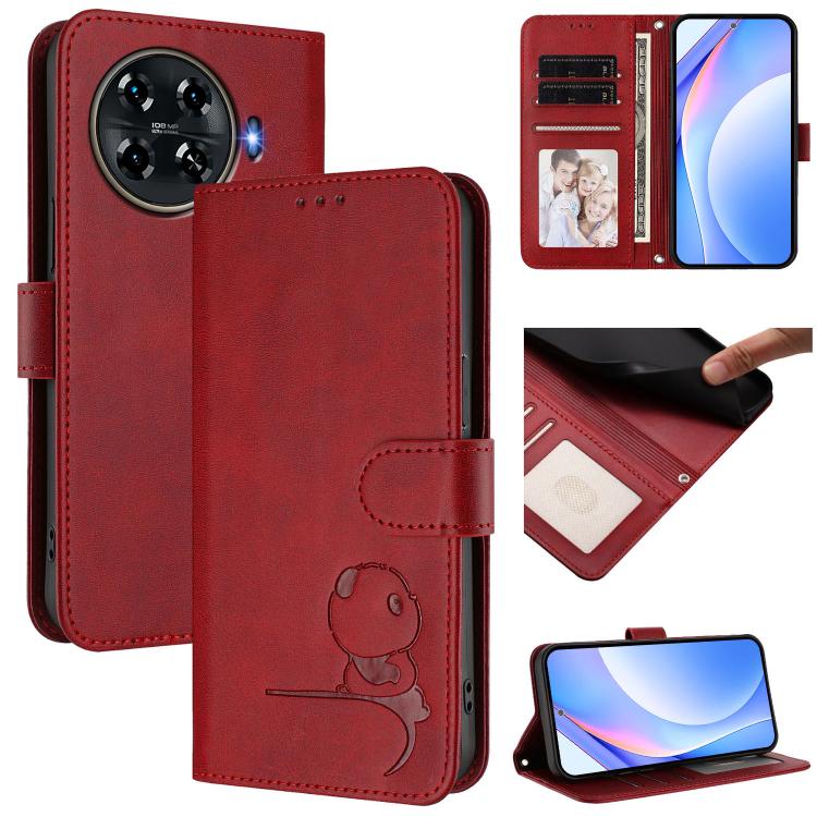 Litter Panda Embossing RFID Leather Phone Case with Lanyard, For Tecno Spark 20 Pro 5G, For Tecno Pop 6C / itel A18, For Tecno Spark 10 Pro Magic, For Tecno Pova 6 4G, For Tecno Pova 6 5G / Pova 6 Pro 5G, For Tecno Camon 30 Pro 5G                      ...