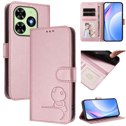 Litter Panda Embossing RFID Leather Phone Case with Lanyard, For Tecno Spark 20 Pro 5G, For Tecno Pop 6C / itel A18, For Tecno Spark 10 Pro Magic, For Tecno Pova 6 4G, For Tecno Pova 6 5G / Pova 6 Pro 5G, For Tecno Camon 30 Pro 5G                      ...