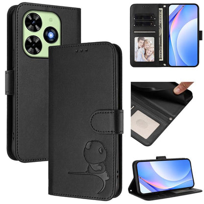 Litter Panda Embossing RFID Leather Phone Case with Lanyard, For Tecno Spark 20 Pro 5G, For Tecno Pop 6C / itel A18, For Tecno Spark 10 Pro Magic, For Tecno Pova 6 4G, For Tecno Pova 6 5G / Pova 6 Pro 5G, For Tecno Camon 30 Pro 5G                      ...