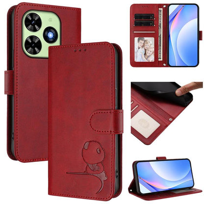 Litter Panda Embossing RFID Leather Phone Case with Lanyard, For Tecno Spark 20 Pro 5G, For Tecno Pop 6C / itel A18, For Tecno Spark 10 Pro Magic, For Tecno Pova 6 4G, For Tecno Pova 6 5G / Pova 6 Pro 5G, For Tecno Camon 30 Pro 5G                      ...