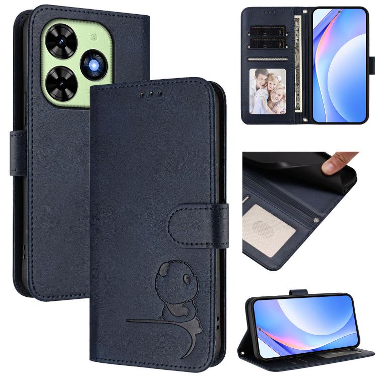 Litter Panda Embossing RFID Leather Phone Case with Lanyard, For Tecno Spark 20 Pro 5G, For Tecno Pop 6C / itel A18, For Tecno Spark 10 Pro Magic, For Tecno Pova 6 4G, For Tecno Pova 6 5G / Pova 6 Pro 5G, For Tecno Camon 30 Pro 5G                      ...