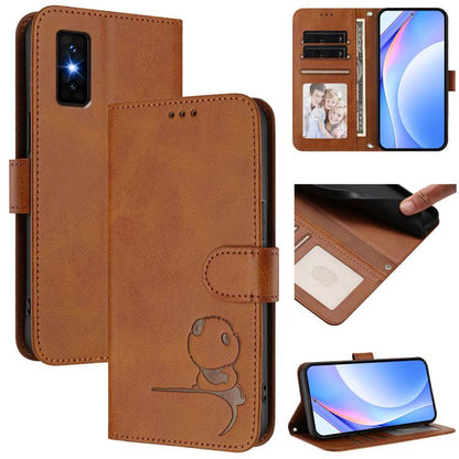 Litter Panda Embossing RFID Leather Phone Case with Lanyard, For Infinix GT 50 Pro 5G, For Infinix Note Edge 5G, For Infinix Smart 20 4G, For Infinix Note 60 / 60 Pro 5G, For Infinix Smart 10 Plus 4G, For Infinix Smart 10 / Tecno Pop 10                ...