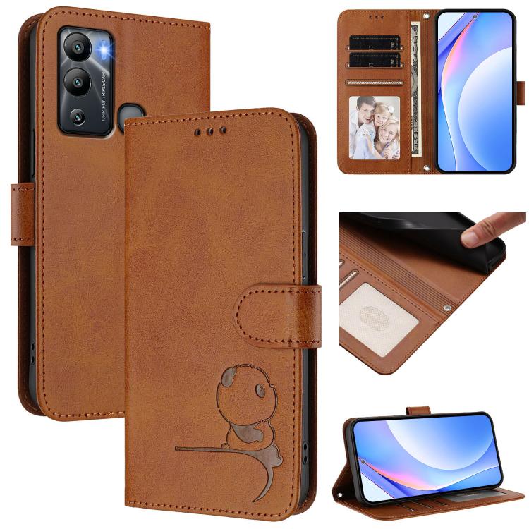 Litter Panda Embossing RFID Leather Phone Case with Lanyard, For Infinix Hot 30i, For Infinix Hot 30 4G, For Infinix Hot 20S / 20 Pro, For Infinix Hot 20 5G, For Infinix Smart 7 Global, For Infinix Hot 12i / Hot 20i, For Infinix Zero 5G 2023           ...