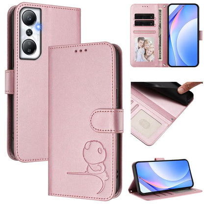 Litter Panda Embossing RFID Leather Phone Case with Lanyard, For Infinix Hot 30i, For Infinix Hot 30 4G, For Infinix Hot 20S / 20 Pro, For Infinix Hot 20 5G, For Infinix Smart 7 Global, For Infinix Hot 12i / Hot 20i, For Infinix Zero 5G 2023           ...