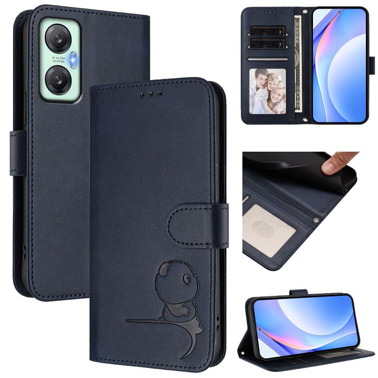 Litter Panda Embossing RFID Leather Phone Case with Lanyard, For Infinix Hot 30i, For Infinix Hot 30 4G, For Infinix Hot 20S / 20 Pro, For Infinix Hot 20 5G, For Infinix Smart 7 Global, For Infinix Hot 12i / Hot 20i, For Infinix Zero 5G 2023           ...