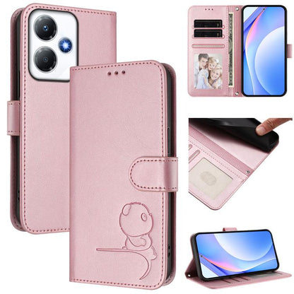 Litter Panda Embossing RFID Leather Phone Case with Lanyard, For Infinix Zero 40 4G / 5G, For Infinix Note 40X 5G, For Infinix Note 40 5G, For Infinix GT 20 Pro, For Infinix Note 40 Pro 4G / 5G, For Infinix Note 40 4G, For Infinix Hot 40 / Hot 40 Pro  ...