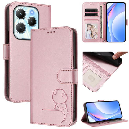 Litter Panda Embossing RFID Leather Phone Case with Lanyard, For Infinix Zero 40 4G / 5G, For Infinix Note 40X 5G, For Infinix Note 40 5G, For Infinix GT 20 Pro, For Infinix Note 40 Pro 4G / 5G, For Infinix Note 40 4G, For Infinix Hot 40 / Hot 40 Pro  ...