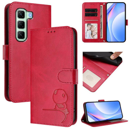 Litter Panda Embossing RFID Leather Phone Case with Lanyard, For Infinix GT 50 Pro 5G, For Infinix Note Edge 5G, For Infinix Smart 20 4G, For Infinix Note 60 / 60 Pro 5G, For Infinix Smart 10 Plus 4G, For Infinix Smart 10 / Tecno Pop 10                ...