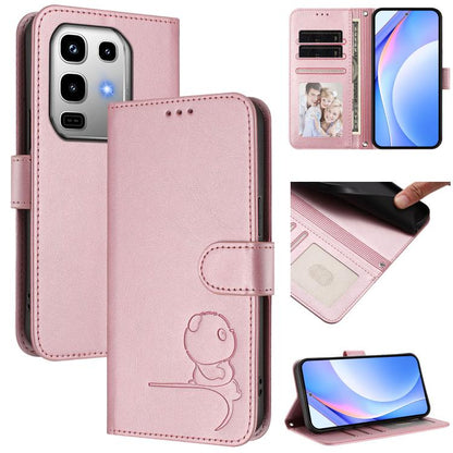 Litter Panda Embossing RFID Leather Phone Case with Lanyard, For Infinix GT 50 Pro 5G, For Infinix Note Edge 5G, For Infinix Smart 20 4G, For Infinix Note 60 / 60 Pro 5G, For Infinix Smart 10 Plus 4G, For Infinix Smart 10 / Tecno Pop 10                ...