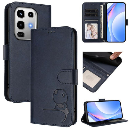 Litter Panda Embossing RFID Leather Phone Case with Lanyard, For Infinix GT 50 Pro 5G, For Infinix Note Edge 5G, For Infinix Smart 20 4G, For Infinix Note 60 / 60 Pro 5G, For Infinix Smart 10 Plus 4G, For Infinix Smart 10 / Tecno Pop 10                ...